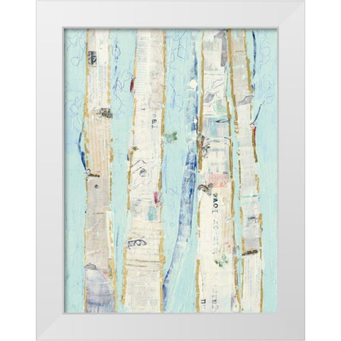 Far From Blue I White Modern Wood Framed Art Print by Day, Kellie