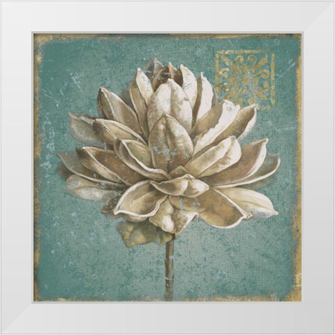 Seed Pod I no Words Turquoise White Modern Wood Framed Art Print by Grove, Beth