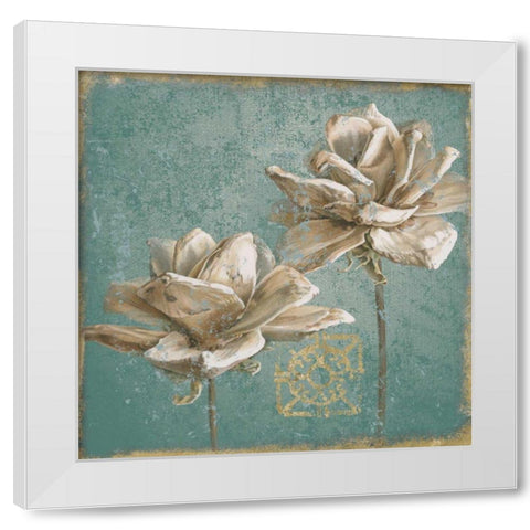 Seed Pod II no Words Turquoise White Modern Wood Framed Art Print by Grove, Beth