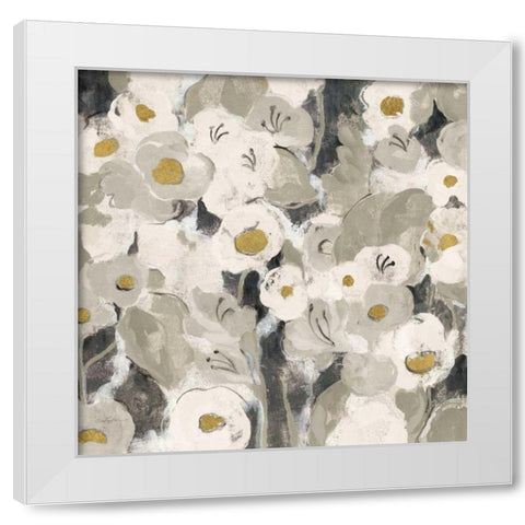 Velvety Florals Neutral III White Modern Wood Framed Art Print by Vassileva, Silvia
