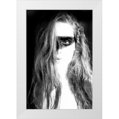 Hatch I Crop White Modern Wood Framed Art Print by Marshall, Laura