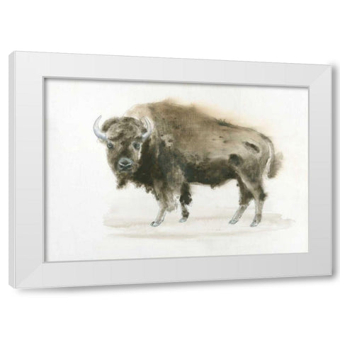 Buffalo Bill White Modern Wood Framed Art Print by Wiens, James