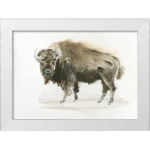 Buffalo Bill White Modern Wood Framed Art Print by Wiens, James