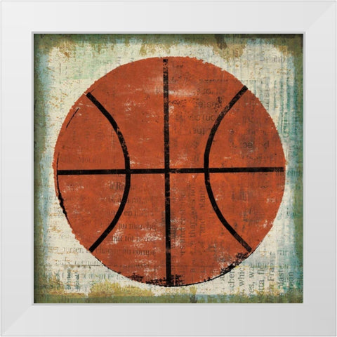 Ball II on Ivory White Modern Wood Framed Art Print by Mullan, Michael