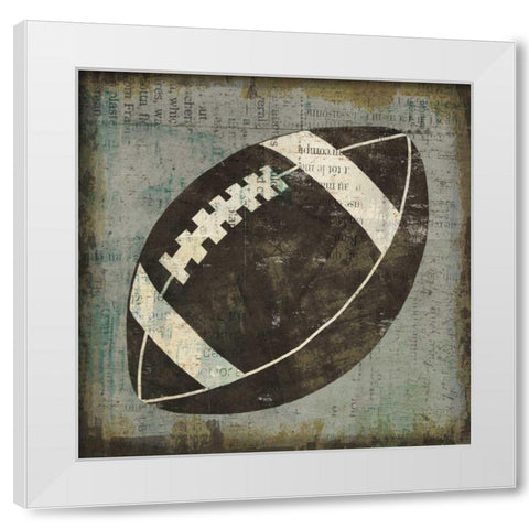 Ball III on Gray White Modern Wood Framed Art Print by Mullan, Michael