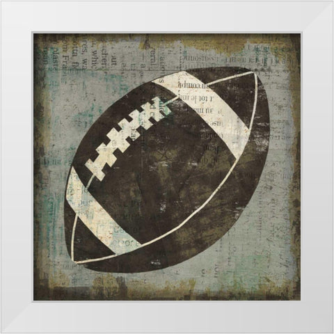 Ball III on Gray White Modern Wood Framed Art Print by Mullan, Michael