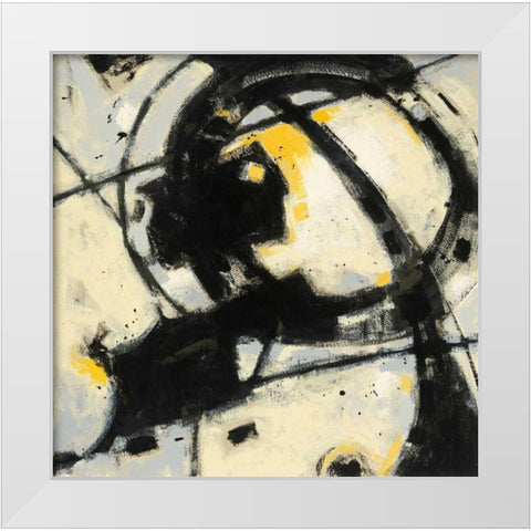 Expression Abstract III White Modern Wood Framed Art Print by Novak, Shirley
