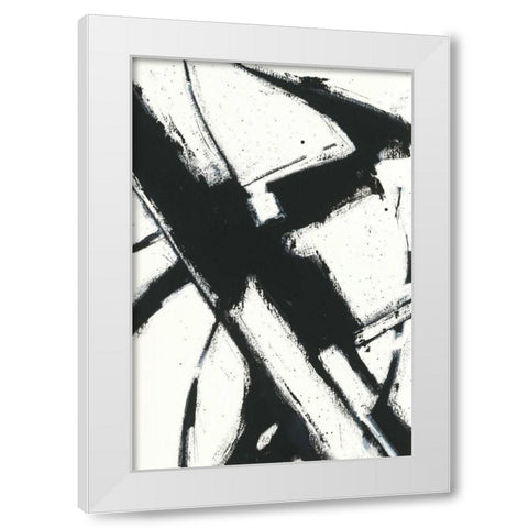 Expression Abstract I White White Modern Wood Framed Art Print by Novak, Shirley