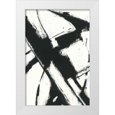 Expression Abstract I White White Modern Wood Framed Art Print by Novak, Shirley