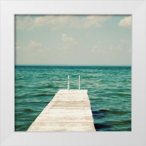 Mint Cottage Days I Crop White Modern Wood Framed Art Print by Urquhart, Elizabeth