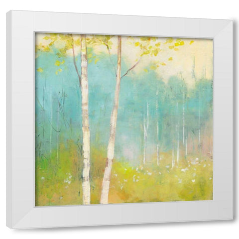 Spring Fling I White Modern Wood Framed Art Print by Purinton, Julia