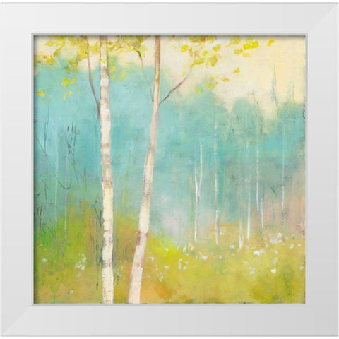 Spring Fling I White Modern Wood Framed Art Print by Purinton, Julia