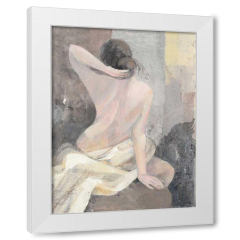 After the Bath I White Modern Wood Framed Art Print by Hristova, Albena