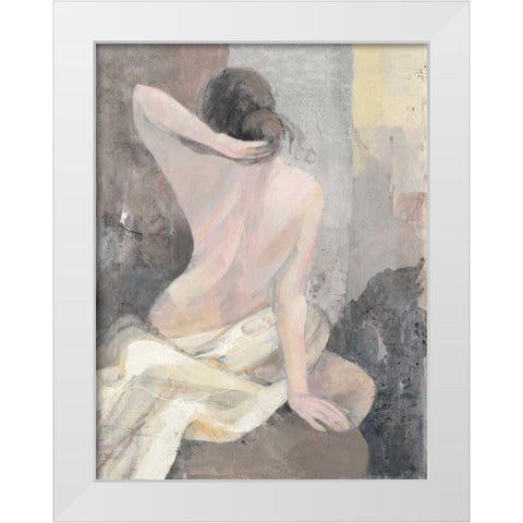 After the Bath I White Modern Wood Framed Art Print by Hristova, Albena