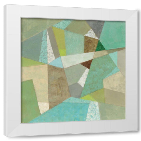 Spa Geo Metric White Modern Wood Framed Art Print by Vassileva, Silvia