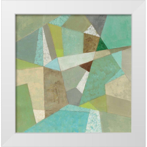 Spa Geo Metric White Modern Wood Framed Art Print by Vassileva, Silvia