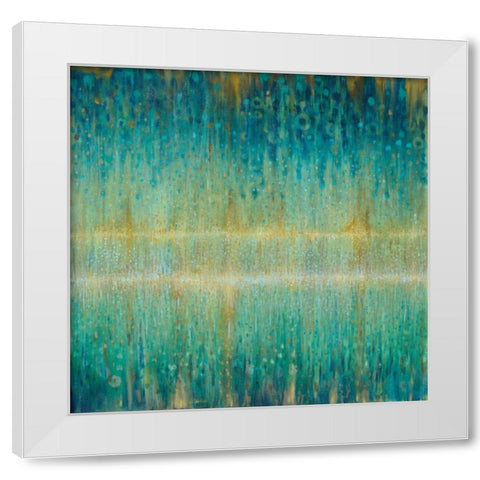 Rain Abstract I White Modern Wood Framed Art Print by Nai, Danhui