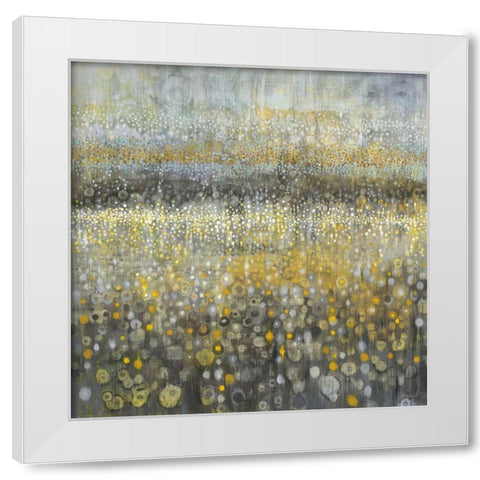 Rain Abstract II White Modern Wood Framed Art Print by Nai, Danhui