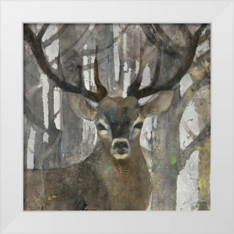 The Guardian Sq White Modern Wood Framed Art Print by Hristova, Albena