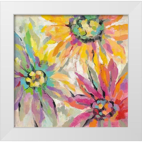 Abstracted Petals I White Modern Wood Framed Art Print by Vassileva, Silvia