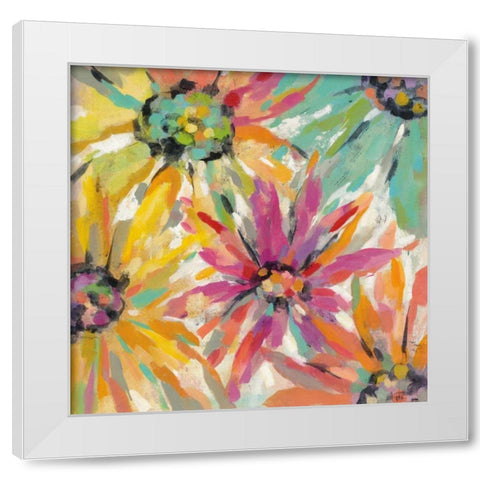 Abstracted Petals II White Modern Wood Framed Art Print by Vassileva, Silvia