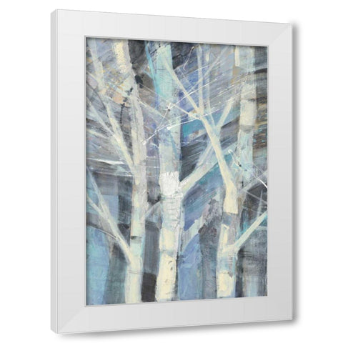 Winter Birches I White Modern Wood Framed Art Print by Hristova, Albena