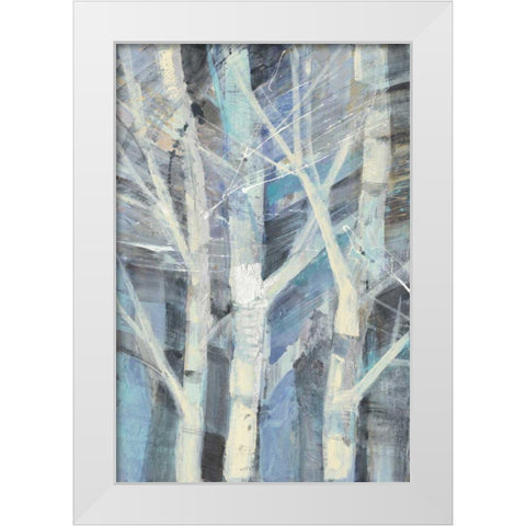 Winter Birches I White Modern Wood Framed Art Print by Hristova, Albena