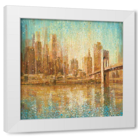 Champagne City White Modern Wood Framed Art Print by Danhui, Nai