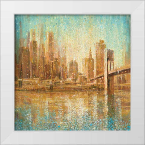 Champagne City White Modern Wood Framed Art Print by Danhui, Nai