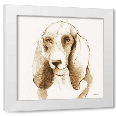 Oberon Brown and Orange White Modern Wood Framed Art Print by Tillmon, Avery