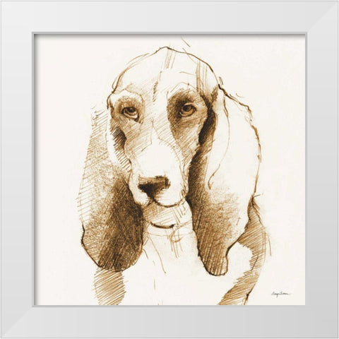 Oberon Brown and Orange White Modern Wood Framed Art Print by Tillmon, Avery