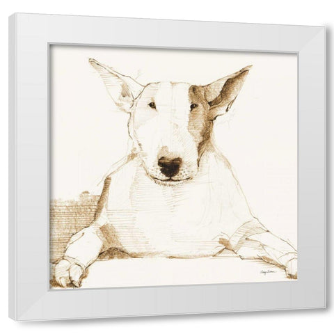 Orpheus Brown and Orange White Modern Wood Framed Art Print by Tillmon, Avery