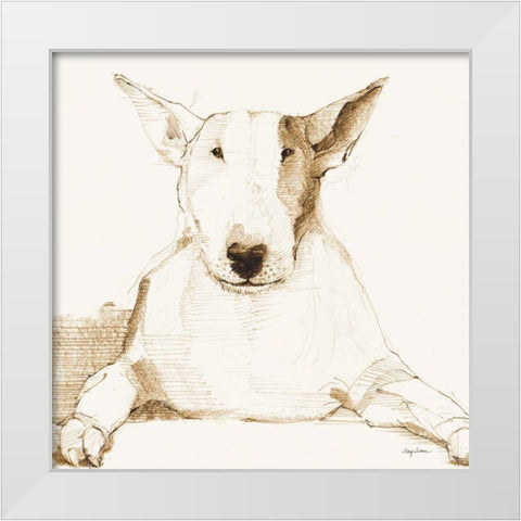 Orpheus Brown and Orange White Modern Wood Framed Art Print by Tillmon, Avery