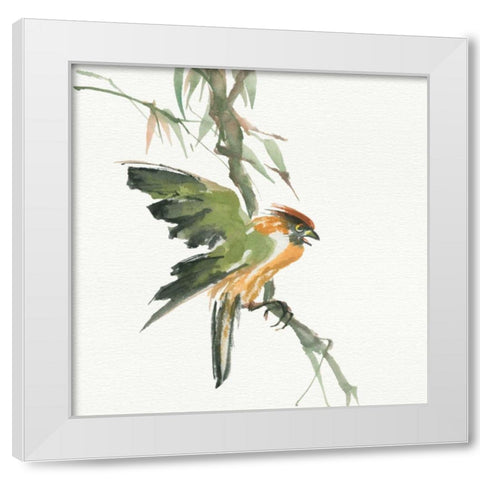 Formosan Firecrest White Modern Wood Framed Art Print by Paschke, Chris