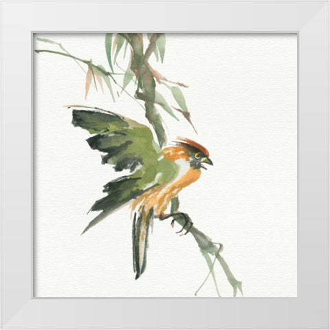 Formosan Firecrest White Modern Wood Framed Art Print by Paschke, Chris
