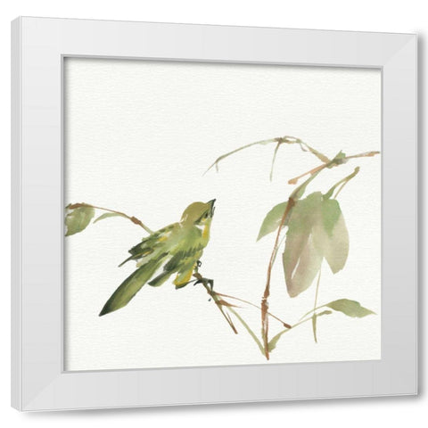 Sisken White Modern Wood Framed Art Print by Paschke, Chris