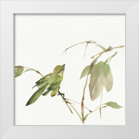 Sisken White Modern Wood Framed Art Print by Paschke, Chris