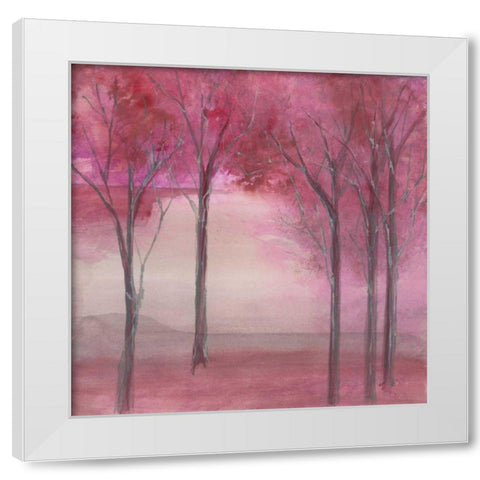 Under the Trees White Modern Wood Framed Art Print by Paschke, Chris