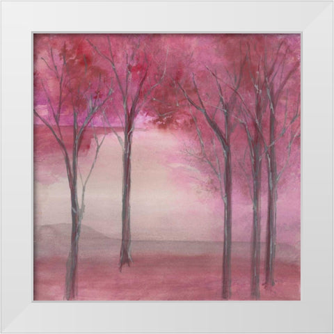 Under the Trees White Modern Wood Framed Art Print by Paschke, Chris
