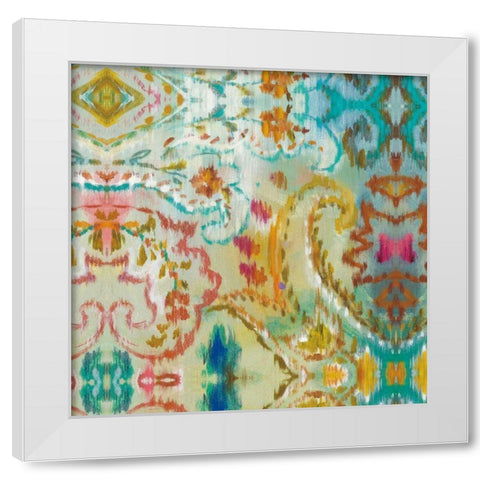 Boho Paisley VII White Modern Wood Framed Art Print by Nai, Danhui