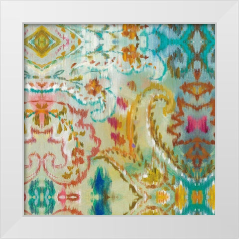 Boho Paisley VII White Modern Wood Framed Art Print by Nai, Danhui