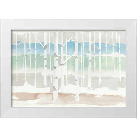 Springlake Aspens Green Crop White Modern Wood Framed Art Print by Tillmon, Avery