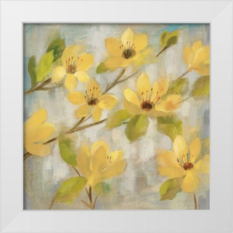 Golden Bloom II Neutral White Modern Wood Framed Art Print by Vassileva, Silvia