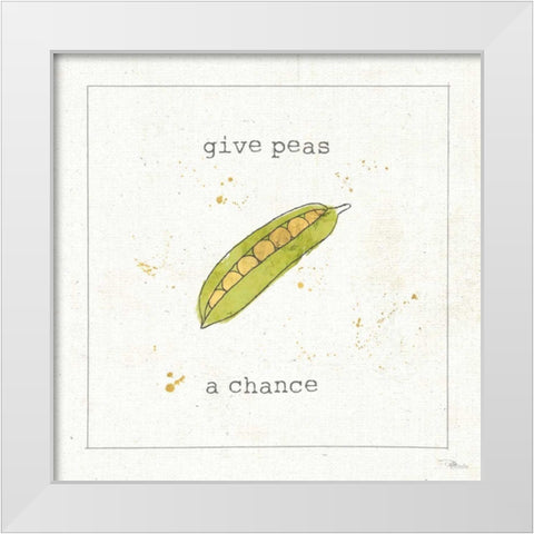 Garden Notes VI White Modern Wood Framed Art Print by Pela Studio