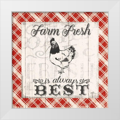 Farmers Market III White Modern Wood Framed Art Print by Penner, Janelle