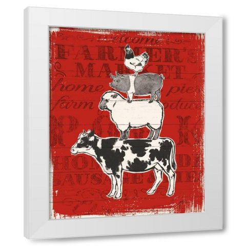 Farmers Market VI White Modern Wood Framed Art Print by Penner, Janelle