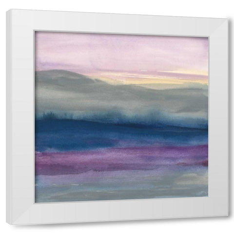 Grey Hills I White Modern Wood Framed Art Print by Paschke, Chris