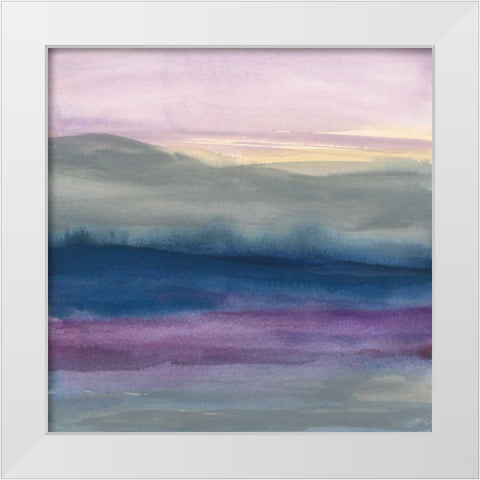 Grey Hills I White Modern Wood Framed Art Print by Paschke, Chris