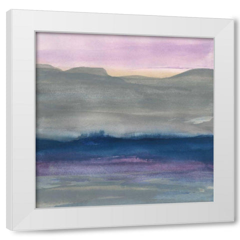 Grey Hills II White Modern Wood Framed Art Print by Paschke, Chris