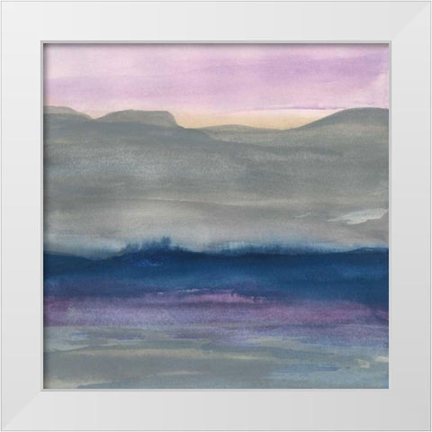 Grey Hills II White Modern Wood Framed Art Print by Paschke, Chris